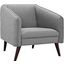Slide Upholstered Fabric Armchair In Light Gray