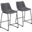 Smart Counter Chair Set of 2 Charcoal