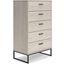 Socalle Light Natural Five Drawer Chest