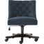 Soho Navy Tufted Velvet Swivel Desk Chair