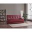 Soho Upholstered Convertible Sofabed with Storage In Burgundy SOHO-SB-BUR-PU