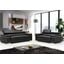 Soho Black Leather Living Room Set