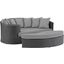 Sojourn Canvas Gray Outdoor Patio Sunbrella Daybed EEI-1982-CHC-GRY