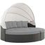 Sojourn Canvas Gray Outdoor Patio Sunbrella Daybed EEI-1986-CHC-GRY