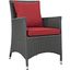 Sojourn Canvas Red Dining Outdoor Patio Sunbrella Arm Chair