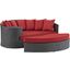Sojourn Canvas Red Outdoor Patio Sunbrella Daybed EEI-1982-CHC-RED