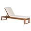Solano Teak Brown and Beige Sunlounger