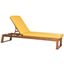 Solano Teak Brown and Yellow Sunlounger