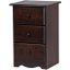 Solid Wood 3-Drawer Nightstand In Java