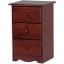 Solid Wood 3-Drawer Nightstand In Mahogany