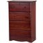 Solid Wood 4-Jumbo Drawer Chest With Lock In Mahogany