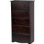 Solid Wood 5-Jumbo Drawer Chest With Lock In Java
