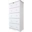 Solid Wood 5-Jumbo Drawer Chest With Lock In White