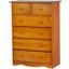 Solid Wood 6-Drawer Chest In Honey Pine