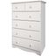 Solid Wood 6-Drawer Chest In White