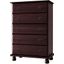 Solid Wood Kyle 5-Drawer Chest In Java