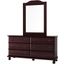 Solid Wood Kyle 6-Drawer Double Dresser In Java