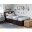 Solid Wood Twin Kansas MateS Bed In Java