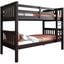 Solid Wood Twin Over Twin Mission Bunk Bed In Java