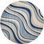Somerset Ivory And Blue 6 Round Area Rug