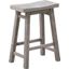 Sonoma 24 Inch Backless Saddle Stool In Storm Gray Wire-Brush
