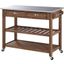 Sonoma Kitchen Cart With Stainless Steel Top In Barnwood Wire-Brush