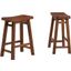Sonoma Saddle 24 Inch Counter Stool Set of 2 In Chestnut Wire-Brush