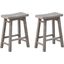 Sonoma Saddle 24 Inch Counter Stool Set of 2 In Storm Gray Wire-Brush