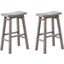 Sonoma Saddle 29 Inch Barstool Set of 2 In Storm Gray Wire-Brush