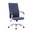 Sonora High Back Leather Office Chair In Navy Blue