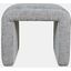 Sophia Modern Luxury Curved Upholstered Jacquard Petite Ottoman Bench Set of 2 In Grey