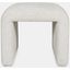 Sophia Modern Luxury Curved Upholstered Jacquard Petite Ottoman Bench Set of 2 In Natural