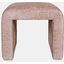 Sophia Modern Luxury Curved Upholstered Jacquard Petite Ottoman Bench Set of 2 In Pink