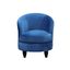 Sophia Swivel Accent Chair In Blue Velvet