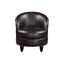 Sophia Swivel Accent Chair In Brown Faux Leather