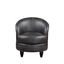 Sophia Swivel Accent Chair In Gray Faux Leather