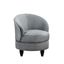 Sophia Swivel Accent Chair In Gray Velvet