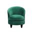 Sophia Swivel Accent Chair In Green Velvet