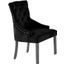 Sophie Velvet Upholstered Dining Chair Set of 2 In Black