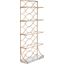 Spano Gold and White and Clear 4 Glass Tier Marble Base Etagere