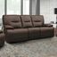 Spartacus Chocolate Dual Power Reclining Sofa with Power Headrest