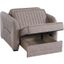 Speedy Upholstered Convertible Armchair with Storage In Beige SPY-BE-AC