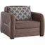 Speedy Upholstered Convertible Armchair with Storage In Dark Brown