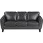 Spivey Dark Gray Leather Sofa