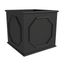Sprout Cubic 25.6 Inch Fiber Stone Cube Planter In Black