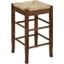 Square 24 Inch Rush Backless Counter Stool In Cappuccino