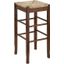 Square 29 Inch Rush Backless Bar Stool In Cappuccino