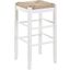 Square 29 Inch Rush Backless Bar Stool In White