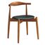 Stalwart Dark Walnut Black Dining Side Chair EEI-1080-DWL-BLK
