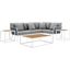 Stance 7 Piece Outdoor Patio Aluminum Sectional Sofa Set In Grey